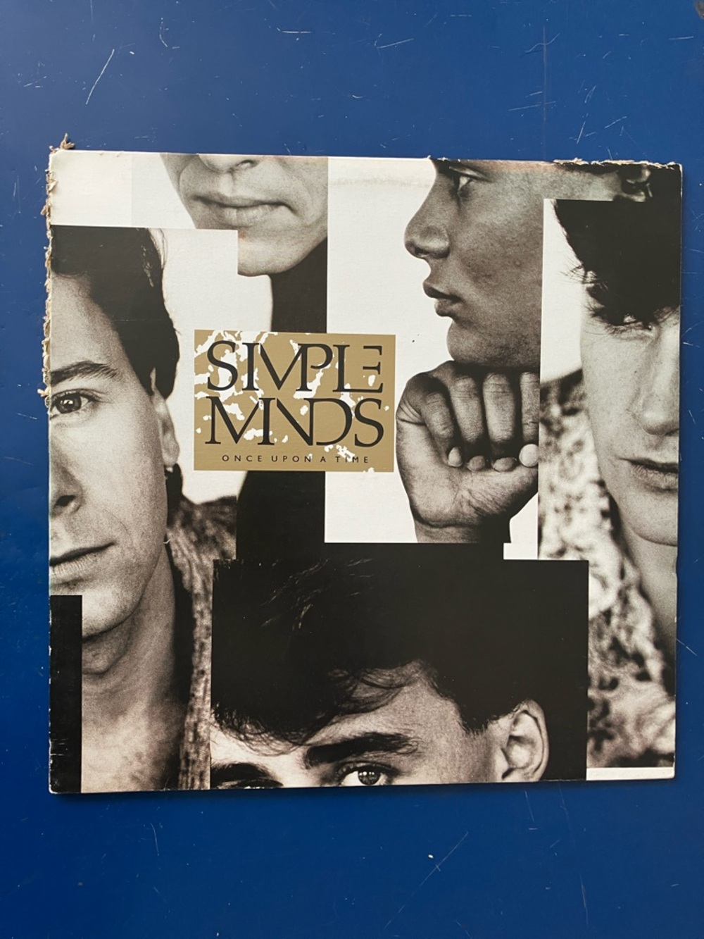 Simple Minds "Once Upon a Time" Vinyl Album Cover - Black & White